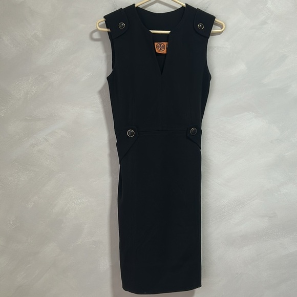 Tory Burch Declan Tab Wool Blend Dress Size XS black career office classic - Picture 5 of 14